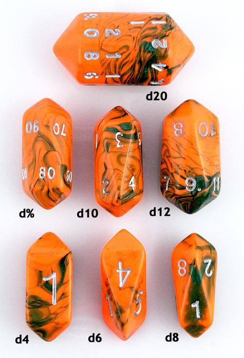 Crystal Toxic Dice Orange