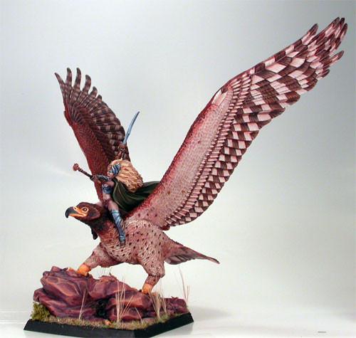 RPG Miniatures Elf and Eagle