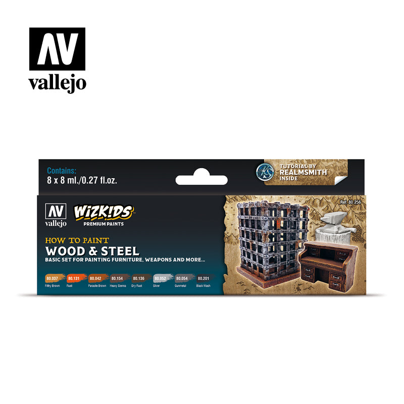 Vallejo Paint Set Wood & Steel