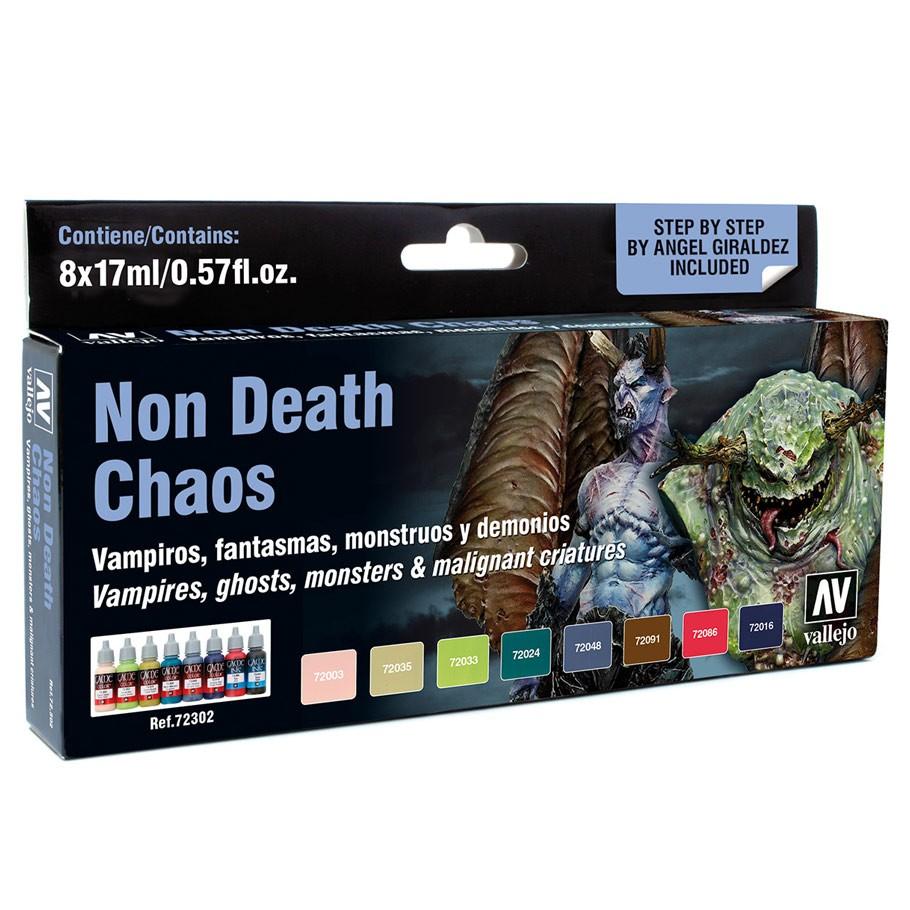 Vallejo Non Death Chaos Paint Set, (8 Game Colors And Guide) – Dark Elf Dice