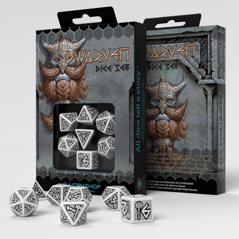 Q-Workshop Dwarven dice white 